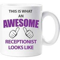60 SECOND MAKEOVER Women's This Is What An Awesome Receptionist Looks Like Mug in White
