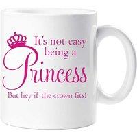 60 SECOND MAKEOVER It's Not Easy Being A Princess But Hey If The Crown Fits Mug in White