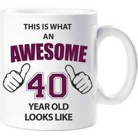 60 SECOND MAKEOVER Awesome 40 Year Old Mug in White