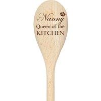 60 SECOND MAKEOVER Nanny Queen Of The Kitchen Spoon Funny Wooden Spoon in Beige