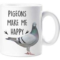 60 SECOND MAKEOVER Pigeons Make Me Happy Mug in White