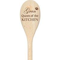 60 SECOND MAKEOVER Gran Queen Of The Kitchen Spoon Funny Wooden Spoon in Beige