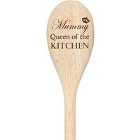 60 SECOND MAKEOVER Mummy Queen Of The Kitchen Spoon Funny Wooden Spoon in Beige