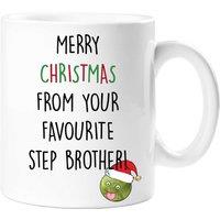 60 SECOND MAKEOVER Merry Christmas From Your Favourite Step Brother Mug in White
