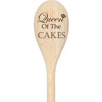 60 SECOND MAKEOVER Queen Of The Cakes Spoon Funny Wooden Spoon in Beige