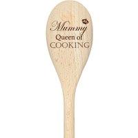 60 SECOND MAKEOVER Mummy Queen Of Cooking Spoon Funny Wooden Spoon in Beige