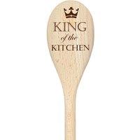 60 SECOND MAKEOVER King Of The Kitchen Spoon Funny Wooden Spoon in Beige