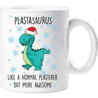 60 SECOND MAKEOVER Christmas Plastasaurus Mug in White