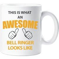 60 SECOND MAKEOVER Awesome Bell Ringer Mug Birthday Christmas Cup Fathers Day Binman in White