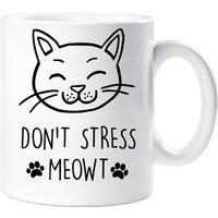 60 SECOND MAKEOVER Cat Don't Stress Meowt Mug in White