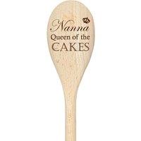 60 SECOND MAKEOVER Nanna Queen Of The Cakes Spoon Funny Wooden Spoon in Beige