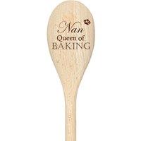 60 SECOND MAKEOVER Nan Queen Of Baking Spoon Funny Wooden Spoon in Beige