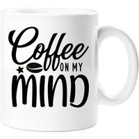 60 SECOND MAKEOVER Coffee On My Mind Mug in White