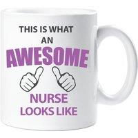 60 SECOND MAKEOVER This Is What An Awesome Nurse Looks Like Mug in White