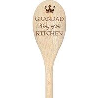 60 SECOND MAKEOVER Grandad King Of The Kitchen Spoon Funny Wooden Spoon in Beige