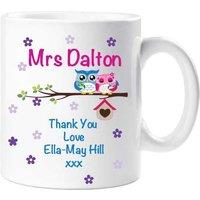60 SECOND MAKEOVER Thank You Owls On Branch Mug in White