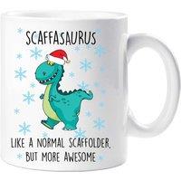60 SECOND MAKEOVER Christmas Scaffasaurus Mug in White