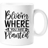 60 SECOND MAKEOVER Bloom Where you Are Planted Mug in White