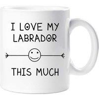 60 SECOND MAKEOVER Labrador Mug I Love My Labrador This Much in White