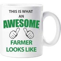 60 SECOND MAKEOVER This Is What An Awesome Farmer Looks Like Mug in White