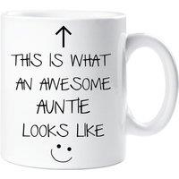 60 SECOND MAKEOVER This Is What An Awesome Auntie Looks Like V2 Mug in White