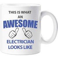 60 SECOND MAKEOVER This Is What An Awesome Electrician Looks Like Mug in White