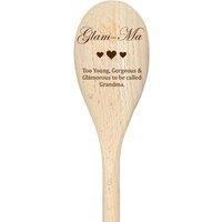 60 SECOND MAKEOVER Grandma Glam Ma Spoon Funny Wooden Spoon in Beige