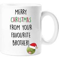 60 SECOND MAKEOVER Merry Christmas From Your Favourite Brother Mug in White