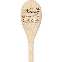 60 SECOND MAKEOVER Nanny Queen Of The Cakes Spoon Funny Wooden Spoon in Beige