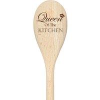 60 SECOND MAKEOVER Queen Of The Kitchen Spoon Funny Wooden Spoon in Beige