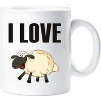 60 SECOND MAKEOVER I Love Sheep Mug in White