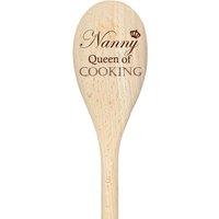 60 SECOND MAKEOVER Nanny Queen Of Cooking Spoon Funny Wooden Spoon in Beige