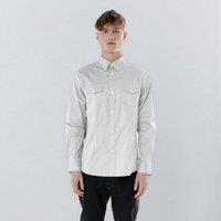 TopLook London Men's Mens Smart Casual Shirt- Regular Fit Shirt With Chest Pocket in White | Size: Small