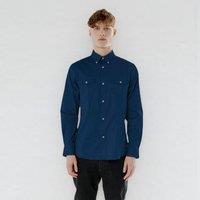 TopLook London Men's Mens Smart Casual Shirt- Regular Fit Shirt With Chest Pocket in Midnight | Size: 2XL