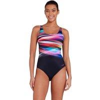 Zoggs Women's Adjustable Scoopback Women One Piece Swimsuit in Black | Size: 8