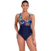 Zoggs Women's Braid Crossback E One Piece Swimsuit in Navy | Size: 8