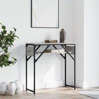 Berkfield Home Console Table with Shelf Grey Sonoma 75x30x75cm Engineered Wood | Size: 75 x 30 x 75 cm