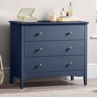 Christow Navy Chest of Drawers Modern 3 Drawer Bedroom Storage Unit Furniture Cabinet