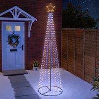 Christow Maypole Christmas Tree Micro LED Light Indoor Outdoor Decoration 1.4m 2.1m 2.5m in White