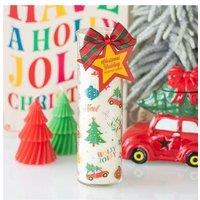 KDMD Nostalgic Christmas Print Christmas Pudding Scented Tube Candle in White