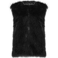 M&Co Women's Faux Fur Gilet in Black | Size: 12