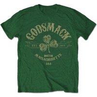 Godsmack Men's Celtic Cotton T-Shirt in Green | Size: 2XL