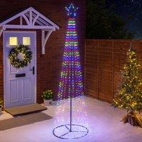 Christow Maypole Christmas Tree Flashing LED Outdoor Decoration 1.4m 2.1m 2.5m