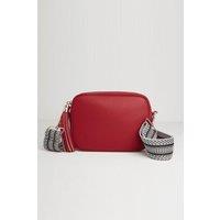 Betsy & Floss Women's 'Verona' Crossbody Tassel Bag With Aztec Strap in Red