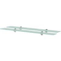 Berkfield Home Floating Shelves 2 pcs Glass 90x10 cm 8 mm in Clear