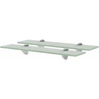 Berkfield Home Floating Shelves 2 pcs Glass 50x20 cm 8 mm in Clear