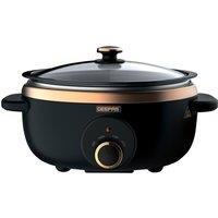 Geepas 6.5L Slow Cooker 3 Heat Settings with Auto Mode in Black