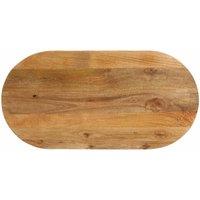 Berkfield Home Table Top 140x60x3.8 cm Oval Solid Wood Mango in Brown