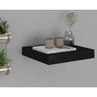 Berkfield Home Floating Wall Shelf Black 23x23.5x3.8 cm MDF