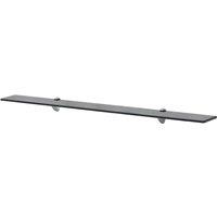 Berkfield Home Floating Shelf Glass 100x20 cm 8 mm in Black